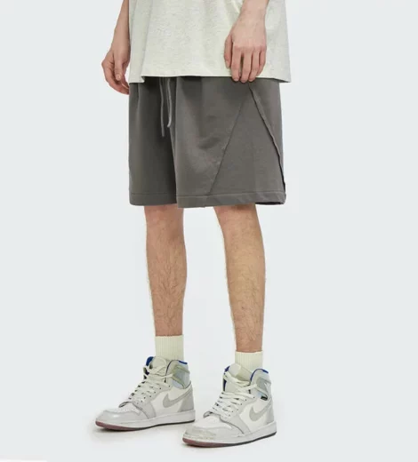 Cut and sew mens custom design sweat shorts