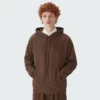 French terry custom logo hoodie for mens - Image 4