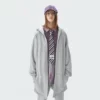 Zip up jacket longline hoodie - Image 2