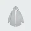 Zip up jacket longline hoodie - Image 5
