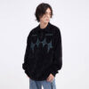Applique embroidery loose fit drop shoulder unisex polo shirt - Image 13