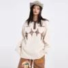 Applique embroidery loose fit drop shoulder unisex polo shirt - Image 8