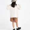 Applique embroidery loose fit drop shoulder unisex polo shirt - Image 5