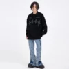 Applique embroidery loose fit drop shoulder unisex polo shirt - Image 10