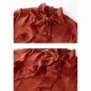 Crape blouse with bowknot tied collar - Image 10