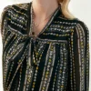 Vintage puff long sleeve blouse with tied collar - Image 8