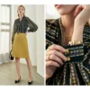Vintage puff long sleeve blouse with tied collar - Image 6