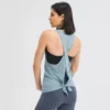 Woman gym back knot sports tank top - Image 13