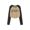 Contrast raglan sleeve printed women’s T shirt - Image 5