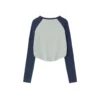 Contrast raglan sleeve printed women’s T shirt - Image 3