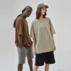 Custom 100%cotton loose fit unisex T shirt - Image 5