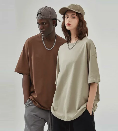 Custom 100%cotton loose fit unisex T shirt