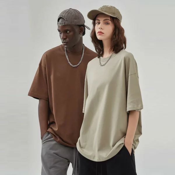 Custom 100%cotton loose fit unisex T shirt
