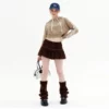 Custom cropped loose fit hoodie with taped sleeves - Image 10