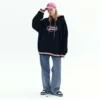 Custom oversized embroidery hoodie wholesale - Image 5