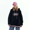 Custom oversized embroidery hoodie wholesale - Image 2