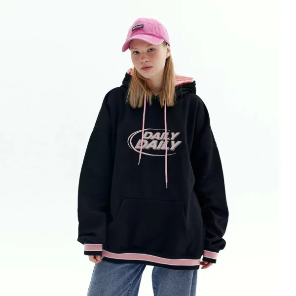 Custom oversized embroidery hoodie wholesale