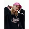Custom oversized embroidery hoodie wholesale - Image 3