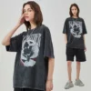 Custom printed unisex T shirt with vintage stone wash distressed - Image 7