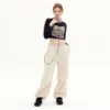 Custom printed vintage stone wash cropped women T shirt - Image 7