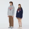 Custom printing loose fit fleece unisex hoodie - Image 5