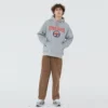Custom printing loose fit fleece unisex hoodie - Image 10