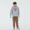 Custom printing loose fit fleece unisex hoodie - Image 9