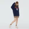 Custom printing loose fit fleece unisex hoodie - Image 7