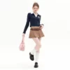 Customized printed cropped top with color contrast collar - Image 7