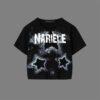 Customized reflective printed crew neck cropped women’s T shirt - Image 10