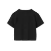 Customized reflective printed crew neck cropped women’s T shirt - Image 5