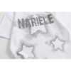 Customized reflective printed crew neck cropped women’s T shirt - Image 6