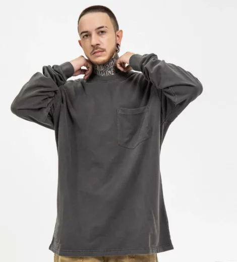Long sleeve 90S vintage heavyweight men t shirt