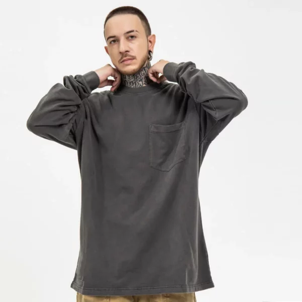 Long sleeve 90S vintage heavyweight men t shirt