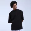 High crewneck drop shoulder oversized t shirt - Image 4