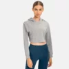 Lightweight sports crop hoodie for womans - Image 2