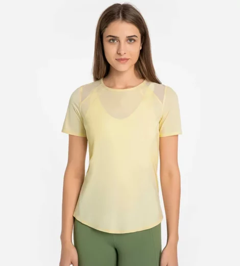 Short sleeve lightweight mesh t shirt