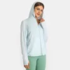UPF50 dri fit thumb hole zipper up hoodie - Image 17