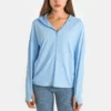 UPF50 dri fit thumb hole zipper up hoodie - Image 9