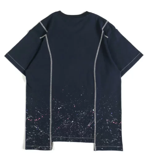 interlock spot printing irregular t shirt