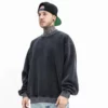 Vintage wash ripped cuff mens sweatshirt - Image 5