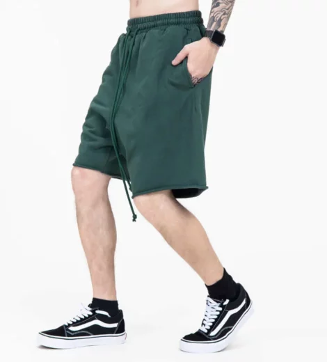 Custom cotton polyester sweat shorts for mens