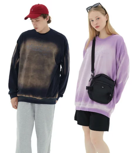 Faded design unisex sweatshirt with custom printing