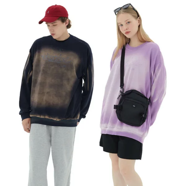 Faded design unisex sweatshirt with custom printing
