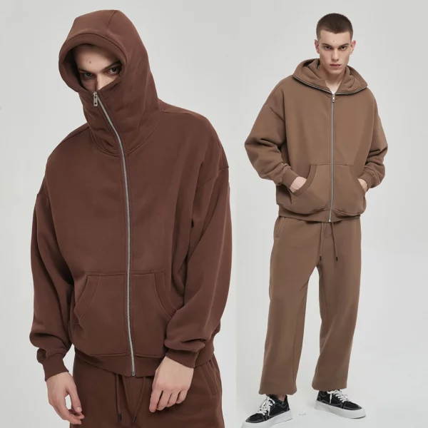 Men’s french terry full zip hoodie wholesale