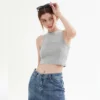 Ladies fitness cropped sleeveless tank top customized - Image 6