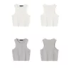 Ladies fitness cropped sleeveless tank top customized - Image 8