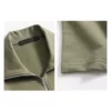 Two way zipper polo neck curved hem slim fit womens t shirt - Image 11