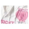 Oversized fit fleece hoodie with love printing - Image 12