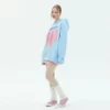 Oversized fit fleece hoodie with love printing - Image 9